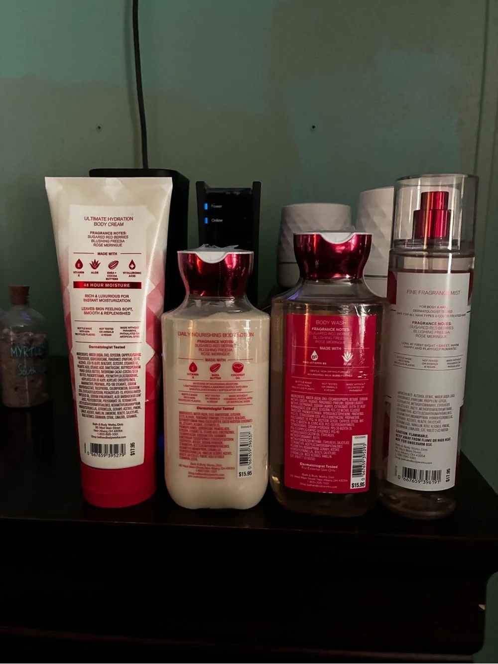 Bath & Body Works Gingham Love Body Care Set - Pink & White
